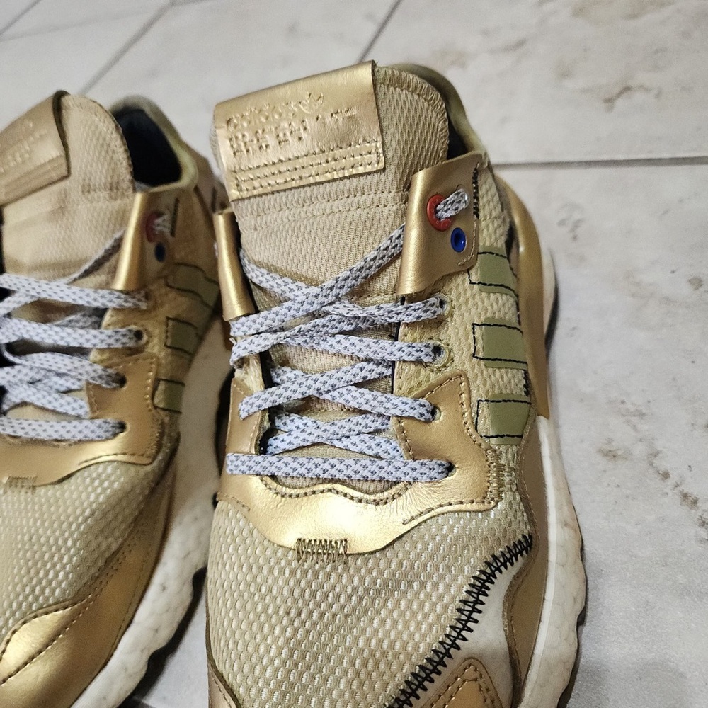 Adidas x Star Wars LIMITED EDITION Nite Jogger 'C-3PO' Sneakers Gold Size 8.5 - Picture 6 of 10